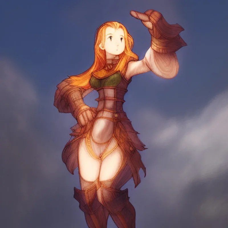 A woman frozen mid-dance in warm dramatic light